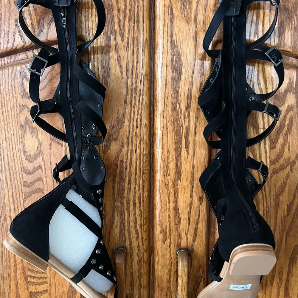 SOLD!! Torrid Black Studded Gladiator Sandals - Picture 3 of 5